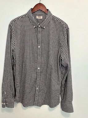Savannah Gingham Button Down in Blue & White XL Like New